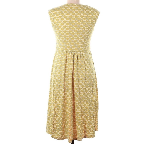 Boden Casual Dress - Midi V Neck Sleeveless: Yellow Dresses - Women's Size 22 L - Picture 8 of 8